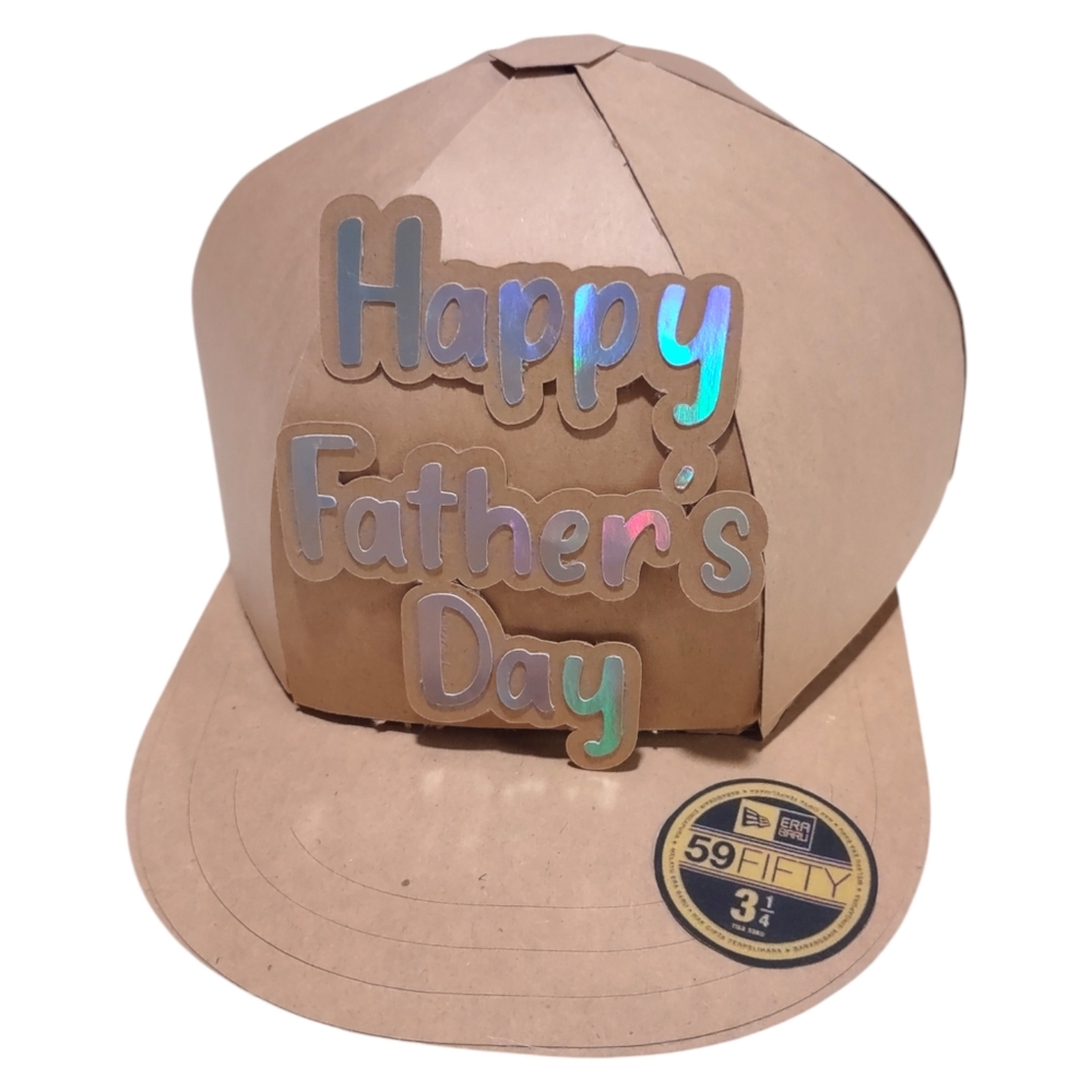 Father's Day Cardboard Cap Baseball Cap gift box, Hat Treat Gift Box